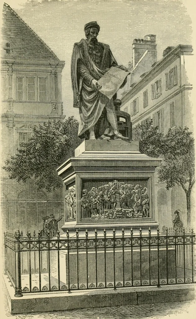 An illustration from The invention of printing : a collection of facts and opinions descriptive of early prints and playing cards, the block-books of the fifteenth century, the legend of Lourens Janszoon Coster, of Haarlem, and the work of John Gutenberg and his associates, 1878, leaf 514