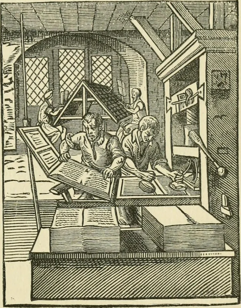 An illustration from The invention of printing : a collection of facts and opinions descriptive of early prints and playing cards, the block-books of the fifteenth century, the legend of Lourens Janszoon Coster, of Haarlem, and the work of John Gutenberg and his associates, 1878, leaf 528