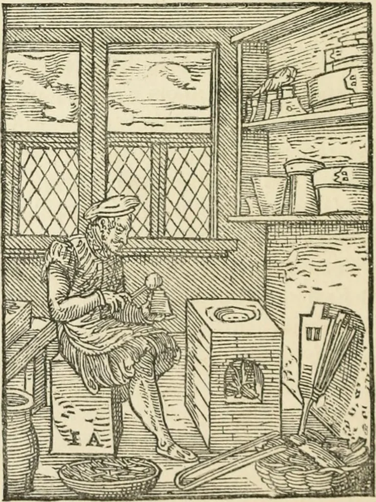 An illustration from The invention of printing : a collection of facts and opinions descriptive of early prints and playing cards, the block-books of the fifteenth century, the legend of Lourens Janszoon Coster, of Haarlem, and the work of John Gutenberg and his associates, 1878, leaf 69