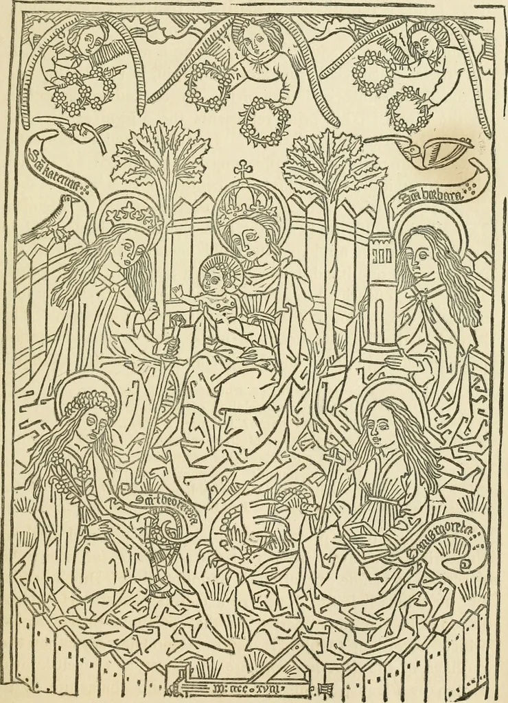 An illustration from The invention of printing : a collection of facts and opinions descriptive of early prints and playing cards, the block-books of the fifteenth century, the legend of Lourens Janszoon Coster, of Haarlem, and the work of John Gutenberg and his associates, 1878, leaf 86