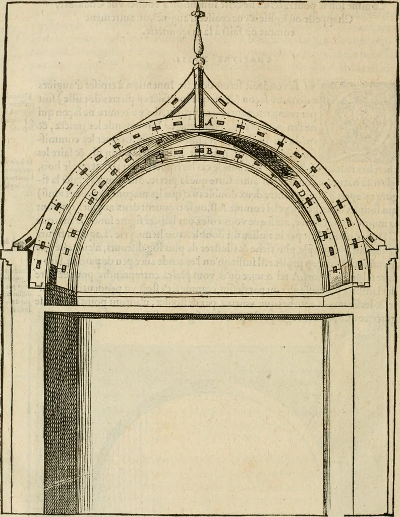 An illustration from Novvelles inventions povr bien bastir et a petits fraiz, 1576, leaf 57