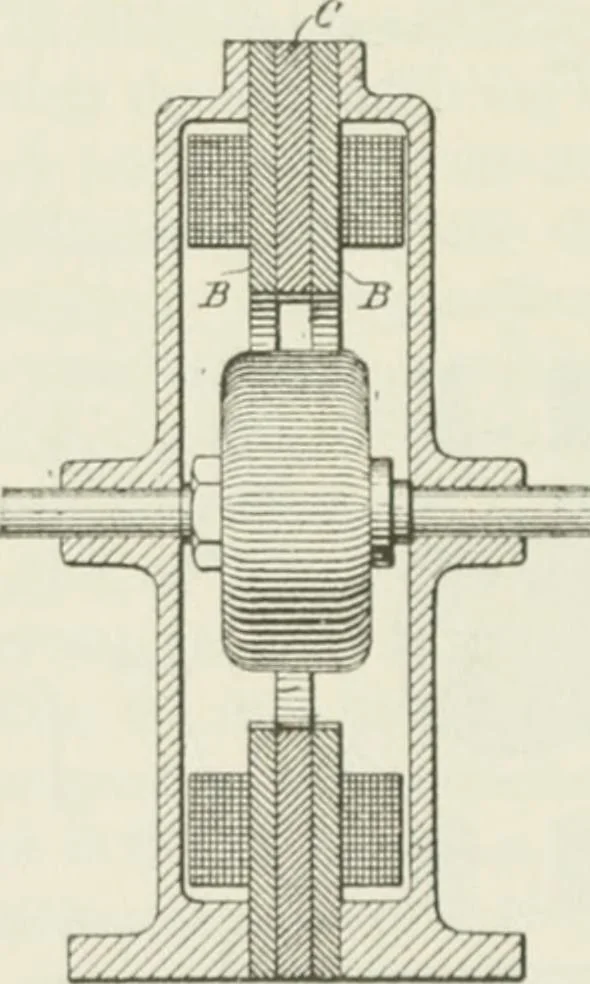 An illustration from The inventions : researches and writing of Nikola Tesla, with special reference to his work in polyphase currents and high potential lighting, 1894, leaf 109
