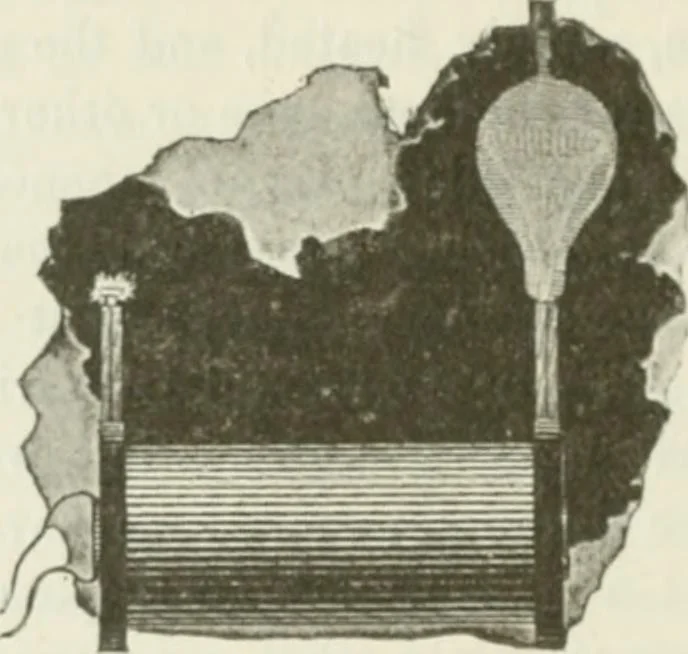 An illustration from The inventions : researches and writing of Nikola Tesla, with special reference to his work in polyphase currents and high potential lighting, 1894, leaf 187