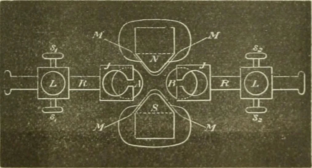 An illustration from The inventions : researches and writing of Nikola Tesla, with special reference to his work in polyphase currents and high potential lighting, 1894, leaf 228