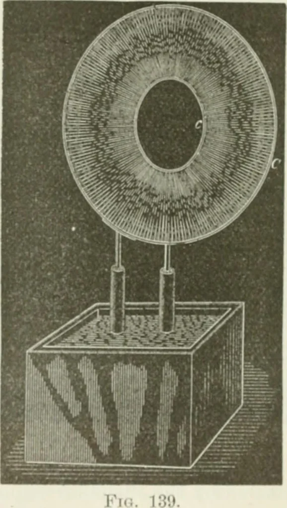 An illustration from The inventions : researches and writing of Nikola Tesla, with special reference to his work in polyphase currents and high potential lighting, 1894, leaf 235