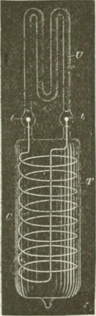 An illustration from The inventions : researches and writing of Nikola Tesla, with special reference to his work in polyphase currents and high potential lighting, 1894, leaf 303