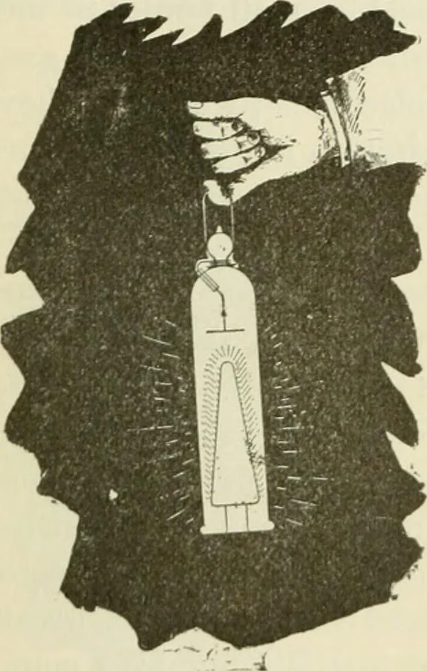 An illustration from The inventions : researches and writing of Nikola Tesla, with special reference to his work in polyphase currents and high potential lighting, 1894, leaf 378