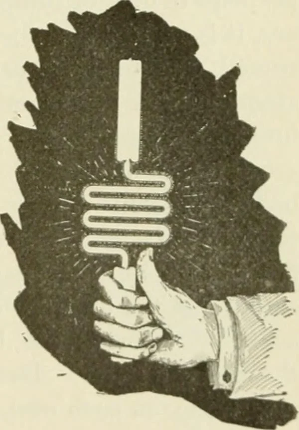 An illustration from The inventions : researches and writing of Nikola Tesla, with special reference to his work in polyphase currents and high potential lighting, 1894, leaf 378
