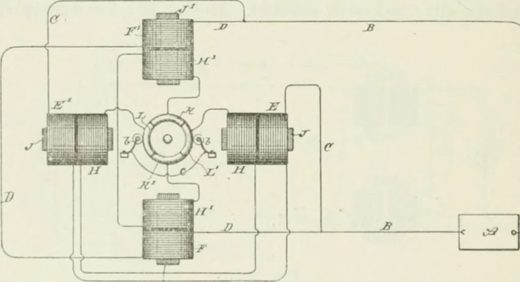 An illustration from The inventions : researches and writing of Nikola Tesla, with special reference to his work in polyphase currents and high potential lighting, 1894, leaf 431
