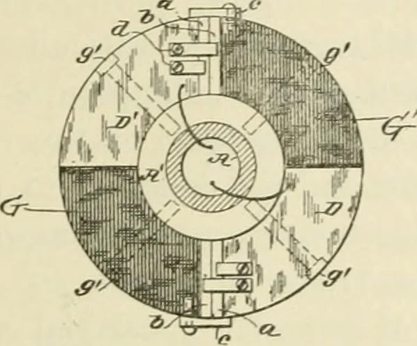An illustration from The inventions : researches and writing of Nikola Tesla, with special reference to his work in polyphase currents and high potential lighting, 1894, leaf 454
