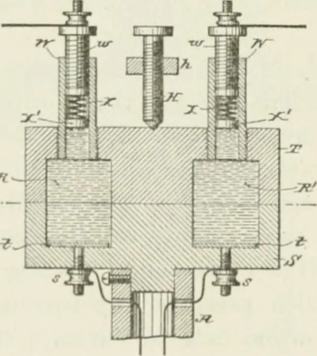 An illustration from The inventions : researches and writing of Nikola Tesla, with special reference to his work in polyphase currents and high potential lighting, 1894, leaf 455