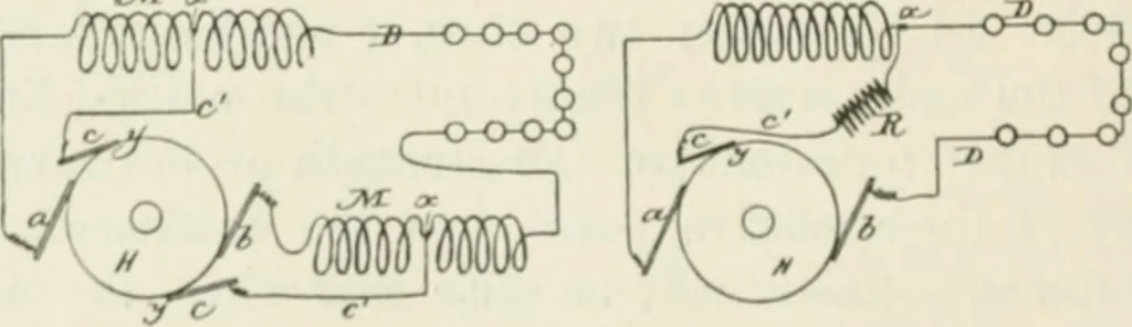 An illustration from The inventions : researches and writing of Nikola Tesla, with special reference to his work in polyphase currents and high potential lighting, 1894, leaf 463