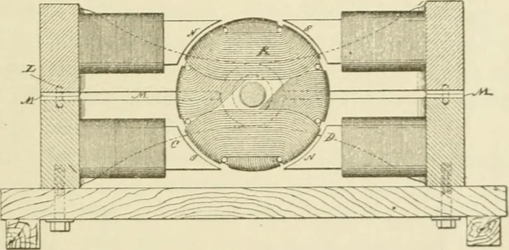 An illustration from The inventions : researches and writing of Nikola Tesla, with special reference to his work in polyphase currents and high potential lighting, 1894, leaf 468