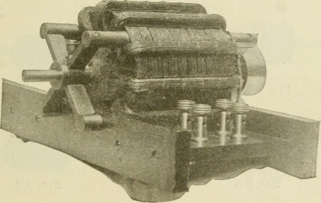 An illustration from The inventions : researches and writing of Nikola Tesla, with special reference to his work in polyphase currents and high potential lighting, 1894, leaf 500