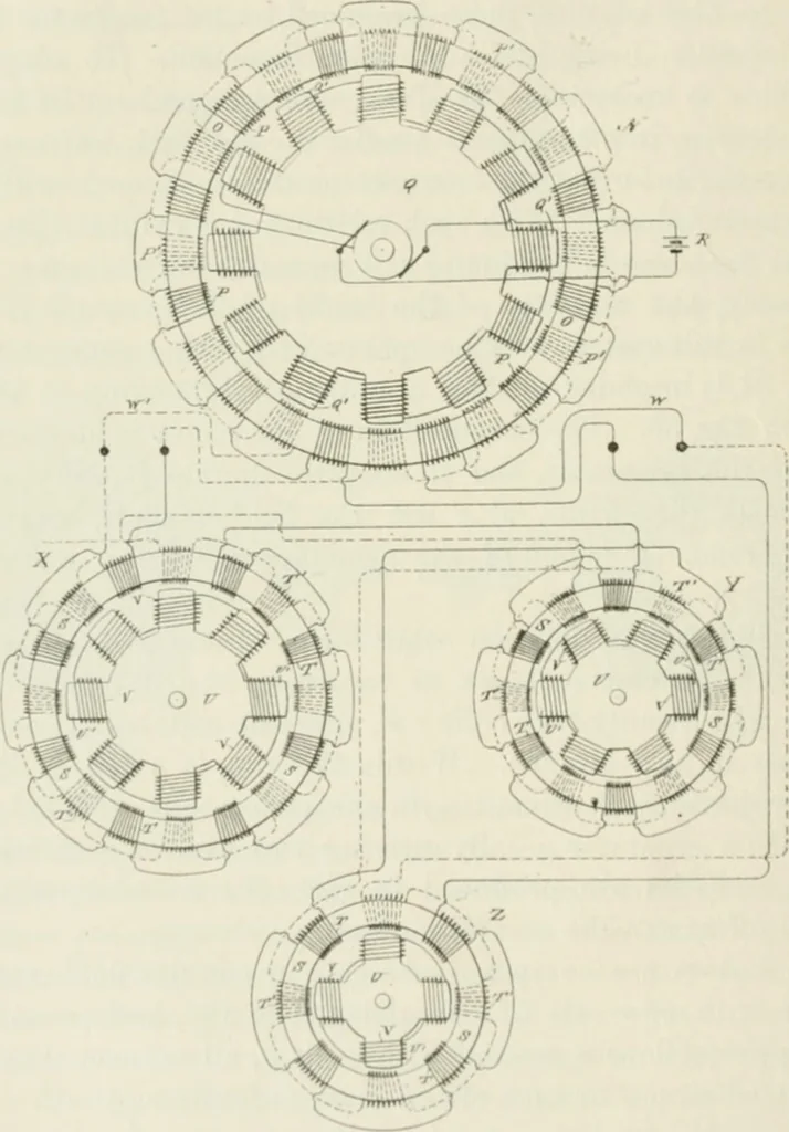 An illustration from The inventions : researches and writing of Nikola Tesla, with special reference to his work in polyphase currents and high potential lighting, 1894, leaf 59