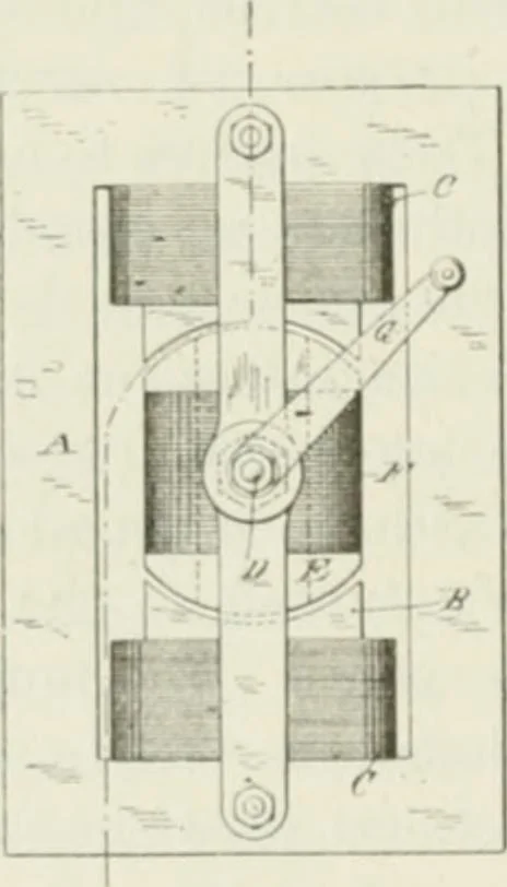 An illustration from The inventions : researches and writing of Nikola Tesla, with special reference to his work in polyphase currents and high potential lighting, 1894, leaf 65