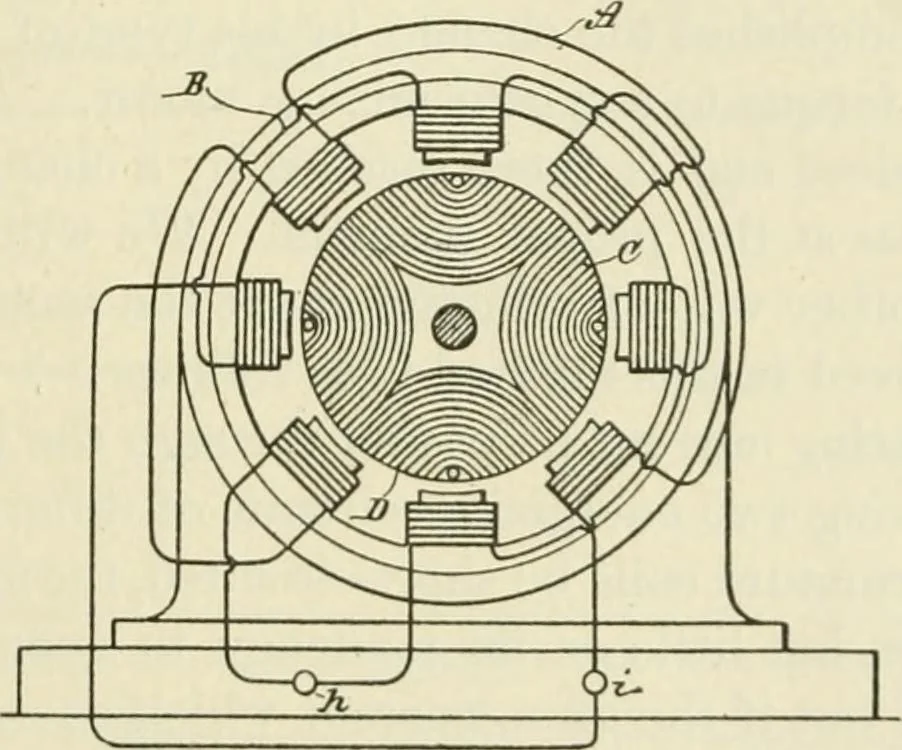 An illustration from The inventions : researches and writing of Nikola Tesla, with special reference to his work in polyphase currents and high potential lighting, 1894, leaf 80