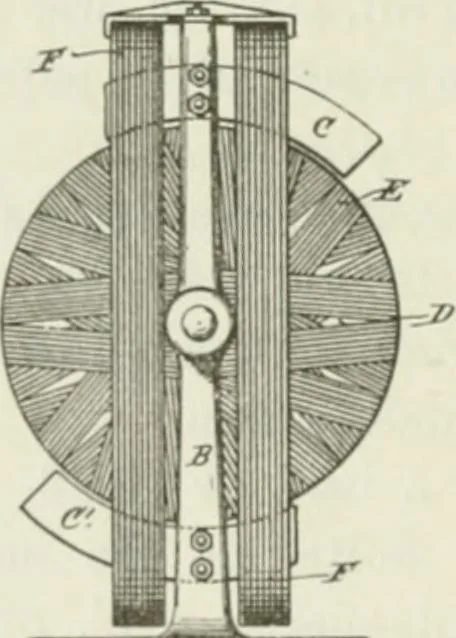 An illustration from The inventions : researches and writing of Nikola Tesla, with special reference to his work in polyphase currents and high potential lighting, 1894, leaf 87