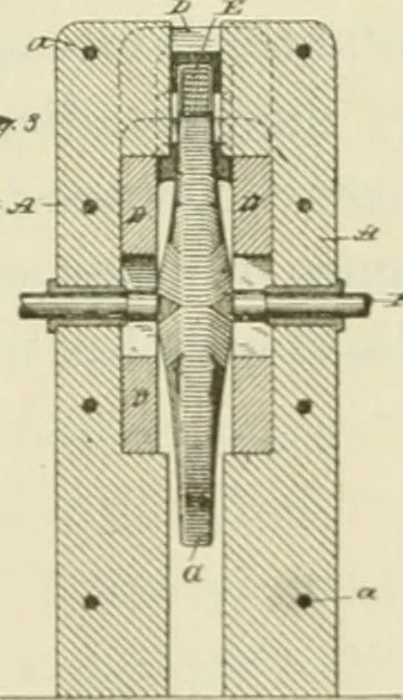 An illustration from The inventions : researches and writing of Nikola Tesla, with special reference to his work in polyphase currents and high potential lighting, 1894, leaf 96