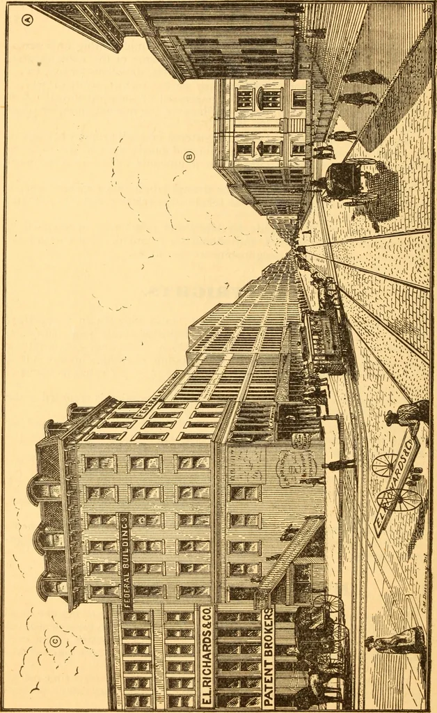An illustration from The inventors' hand-book, containing full information in regard to securing and selling patents, both foreign and domestic, 1882, leaf 17