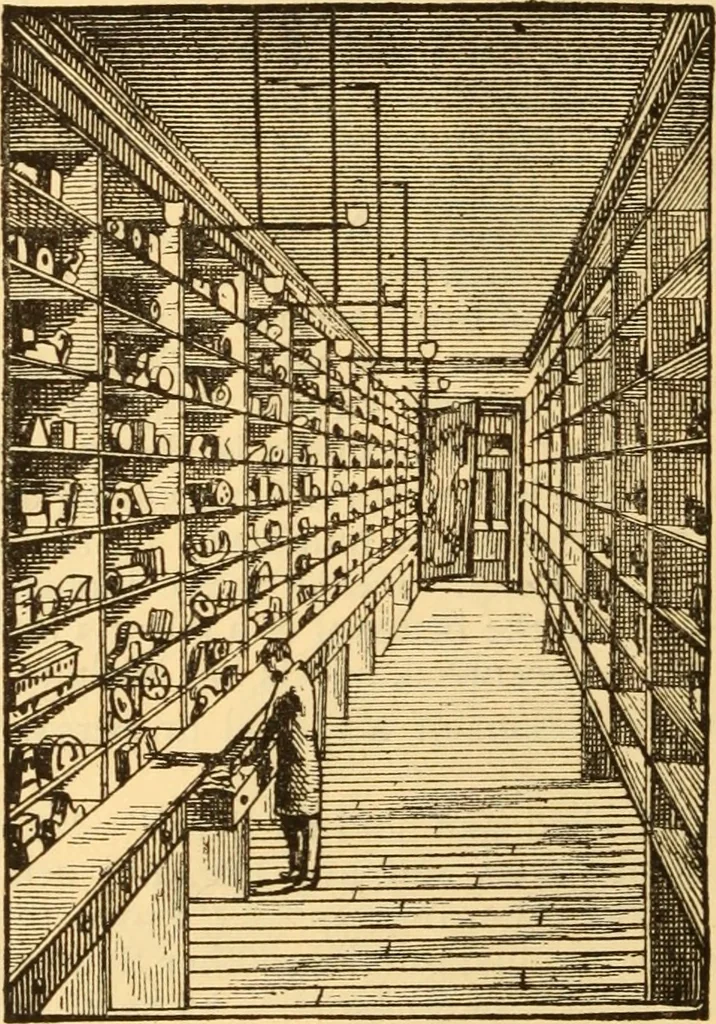 An illustration from The inventors' hand-book, containing full information in regard to securing and selling patents, both foreign and domestic, 1882, leaf 19
