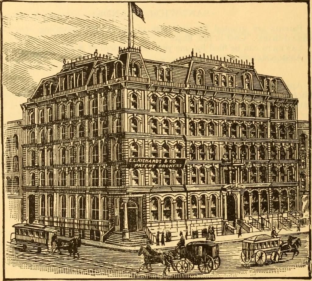 An illustration from The inventors' hand-book, containing full information in regard to securing and selling patents, both foreign and domestic, 1882, leaf 29