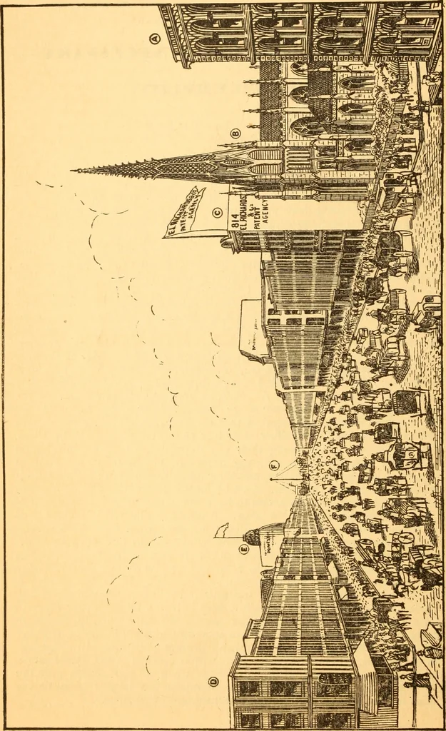 An illustration from The inventors' hand-book, containing full information in regard to securing and selling patents, both foreign and domestic, 1882, leaf 7