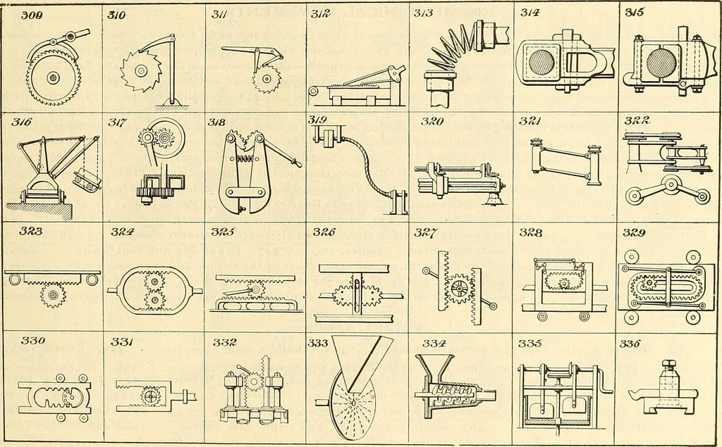 An illustration from The inventor's universal educator. An educational cyclopaedia and guide for inventors, patentees, manufacturers, mechanics, and all others connected directly or indirectly with patents, 1919, leaf 42