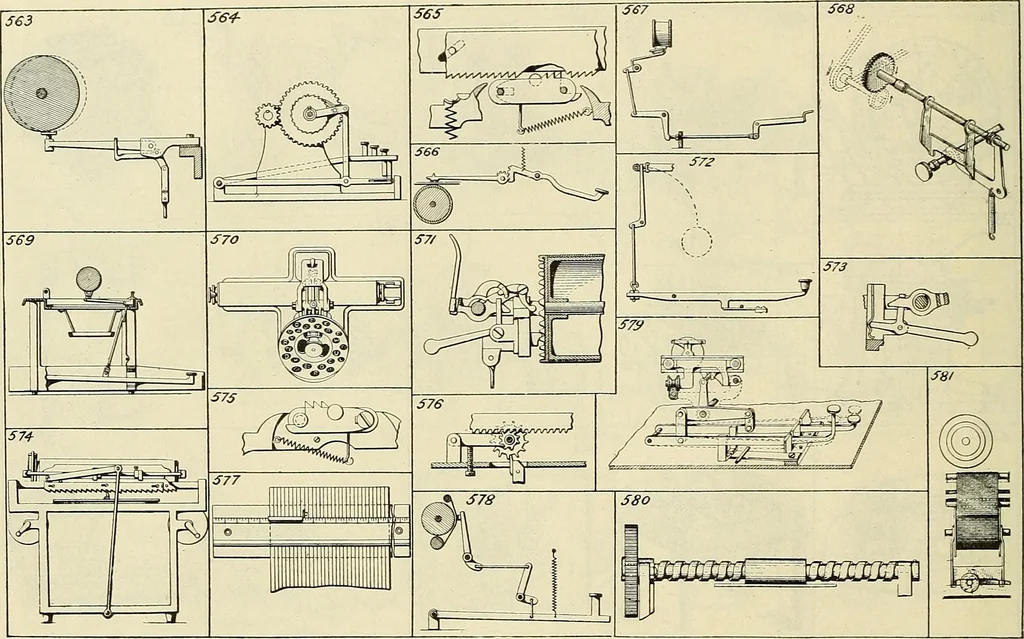 An illustration from The inventor's universal educator. An educational cyclopaedia and guide for inventors, patentees, manufacturers, mechanics, and all others connected directly or indirectly with patents, 1919, leaf 57