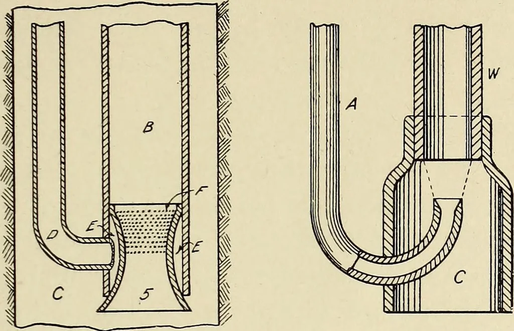 An illustration from Investigation of the air lift pump, 1911, leaf 34