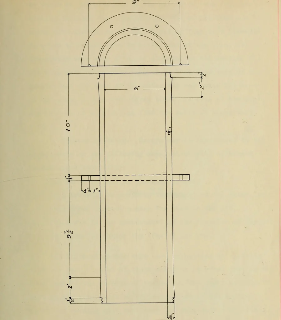 An illustration from An investigation of the flow of water through submerged orifices and pipes, 1909, leaf 30