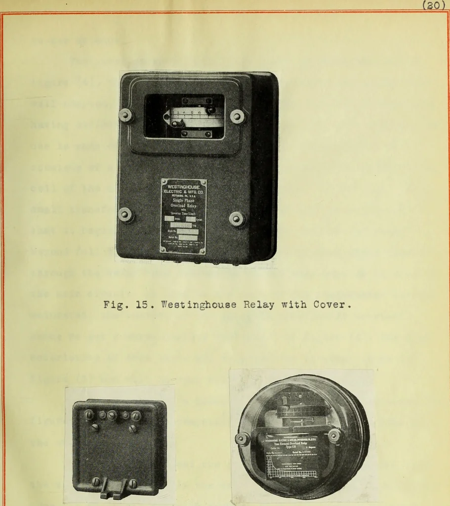 An illustration from Investigation of inverse time limit overload relays, 1915, leaf 48