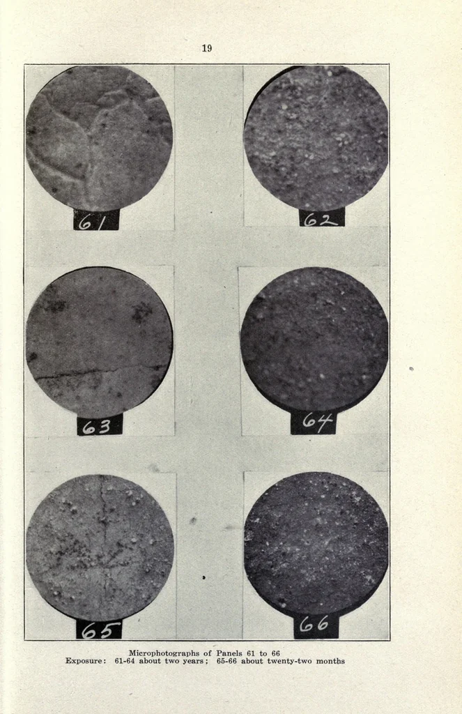 An illustration from An investigation of the protective values of structural steel paints, 1919, leaf 23