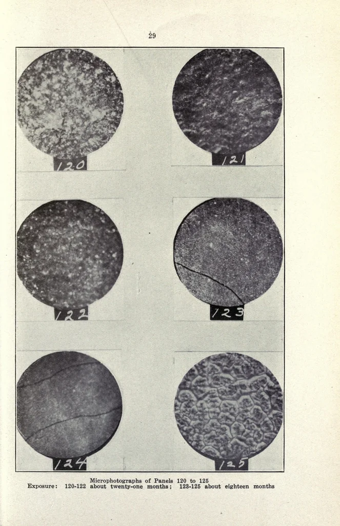 An illustration from An investigation of the protective values of structural steel paints, 1919, leaf 33