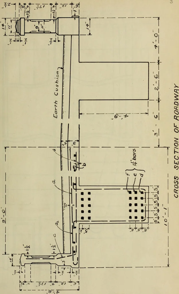 An illustration from The investigation of a reinforced concrete deck girder highway bridge, 1914, leaf 14