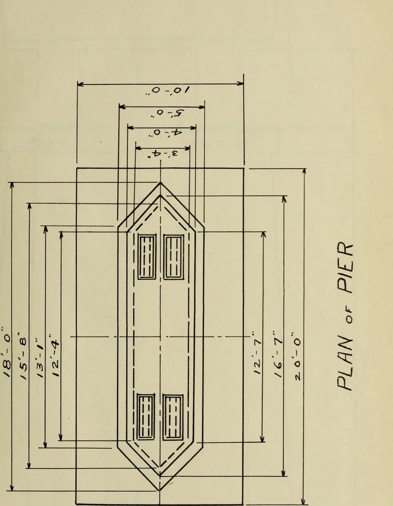 An illustration from The investigation of a reinforced concrete deck girder highway bridge, 1914, leaf 22