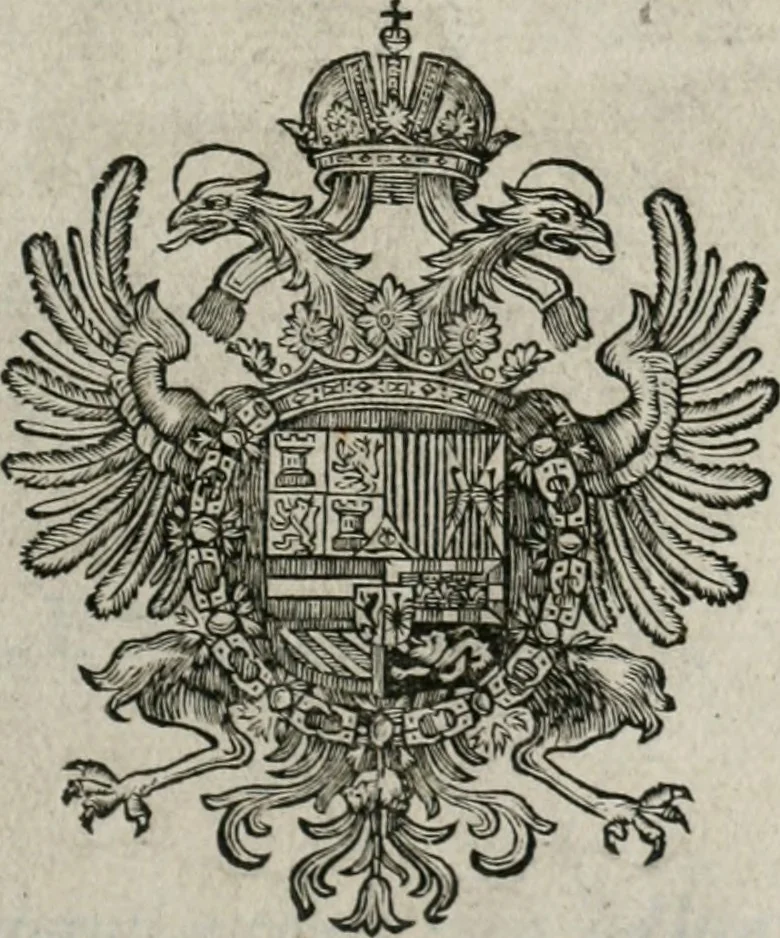 An illustration from Invictissimo, gloriosissimo, potentissimoque, Romanorum Imperatori Carolo Sexto et Regi Hispaniae III. Duci Brabantiae IV. 11. Octobris 1717. Inaugurato Bruxellis. Applausus chronographicus, 1717, leaf 2