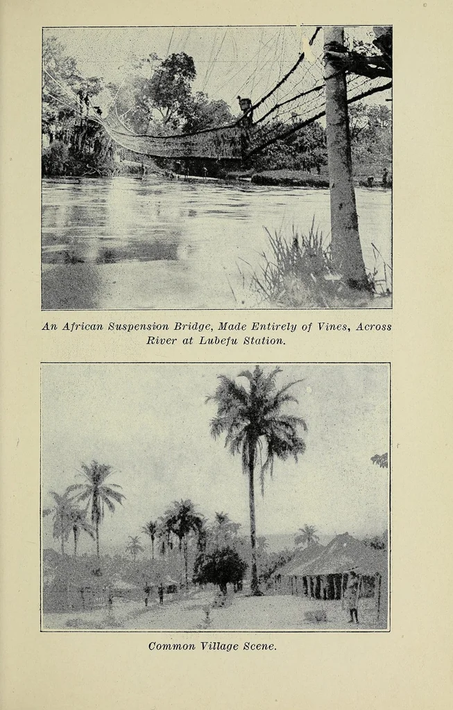 An illustration from In Wembo-Nyama's land, a story of the thrilling experiences in establishing the Methodist mission among the Atetela, 1921, leaf 163