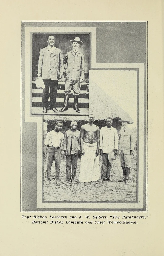An illustration from In Wembo-Nyama's land, a story of the thrilling experiences in establishing the Methodist mission among the Atetela, 1921, leaf 26