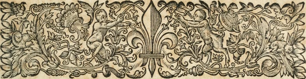 An illustration from Ioan. Garsiae Galleci Tractatvs de expensis et meliorationibvs, cui de nouo accesserunt Ioannis Garsiae a Saabedra Tractatvs qvatvor: I. De donatione remuneratoria, II. De tacito fideicommisso, III. De hypotheca post contractum, IV. De coniugali acquaestu, 1671, leaf 8