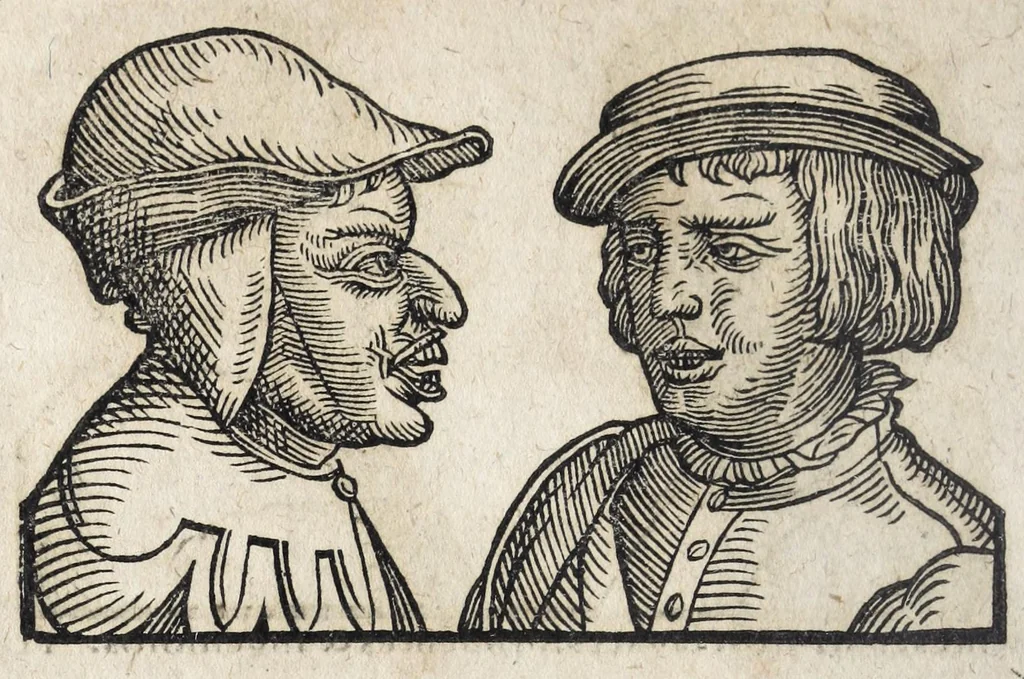 An illustration from Ioannis ab Indagine Introductiones apotelesmaticae in physiognomiam, complexiones hominum, astrologiam naturalem, naturas planetarum : cum periaxiomatibus de faciebus signorum et canonibus de aegritudinibus hominum : omnia nusquam fere eiusmodi tractata compendio .., 1630, leaf 92