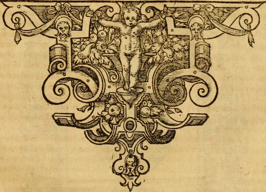 An illustration from Ioannis Calvini Tractatus theologici omnes : in unum volumen certis classibus congesti : quorum aliqui nec latine nec gallicè prius editi fuerunt, 1597, leaf 1016
