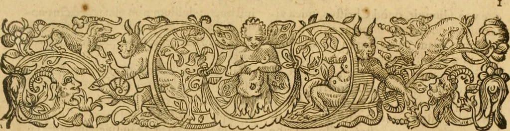 An illustration from Ioannis Calvini Tractatus theologici omnes : in unum volumen certis classibus congesti : quorum aliqui nec latine nec gallicè prius editi fuerunt, 1597, leaf 14