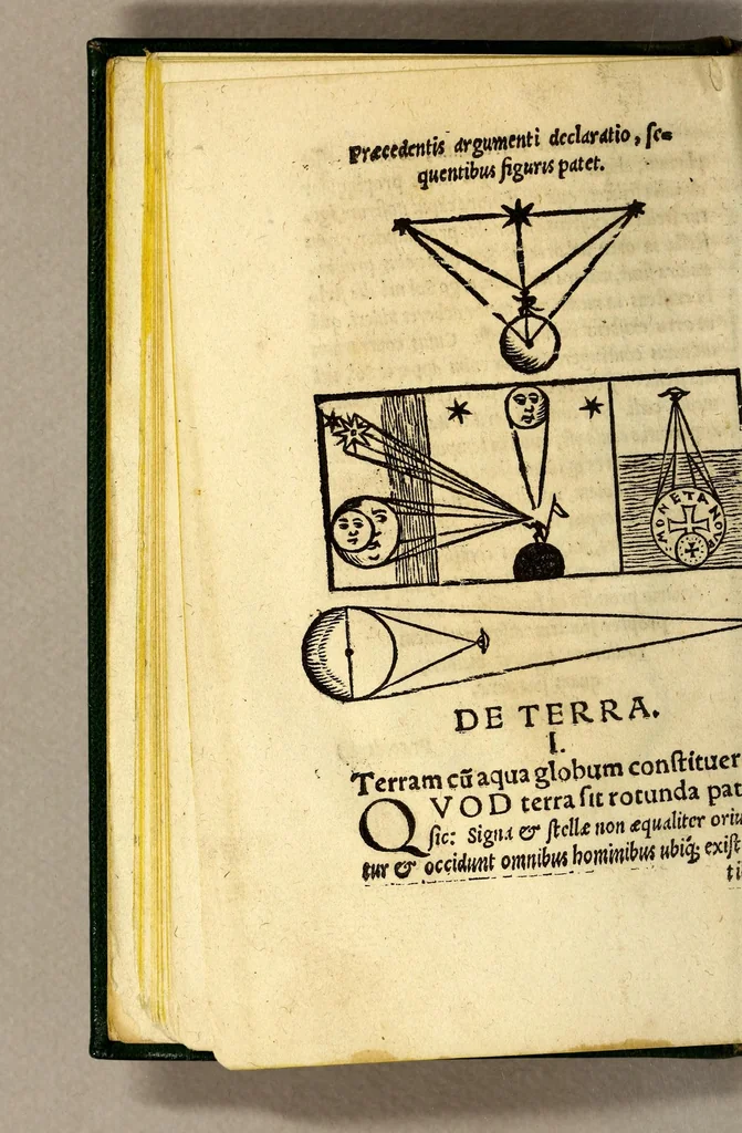 An illustration from Ioannis de Sacrobusto libellus de sphæra. : accessit eiusdem autoris computus ecclesiasticus, et alia quædam in studiosorum gratiam edita. : cum præfatione Philippi Melanthonis, 1549, leaf 34