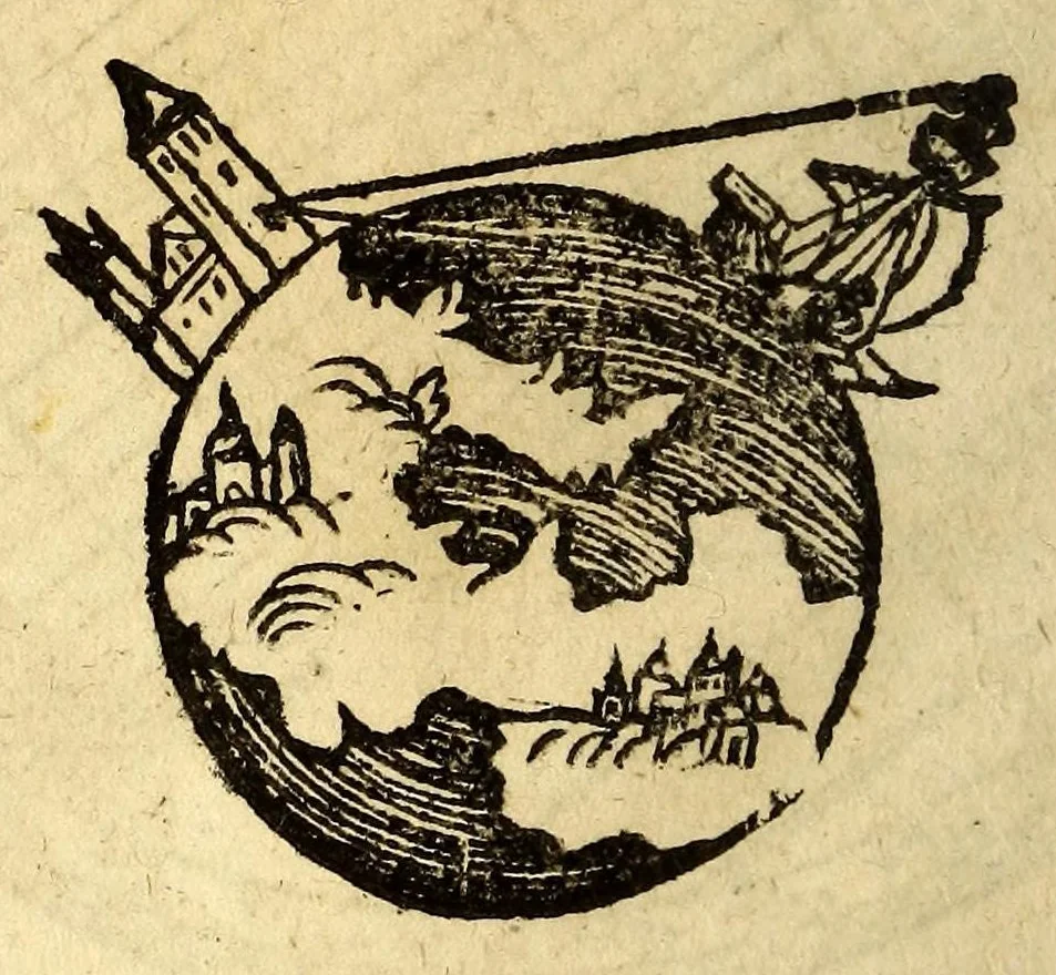 An illustration from Ioannis de Sacrobusto libellus de sphæra. : accessit eiusdem autoris computus ecclesiasticus, et alia quædam in studiosorum gratiam edita. : cum præfatione Philippi Melanthonis, 1549, leaf 38