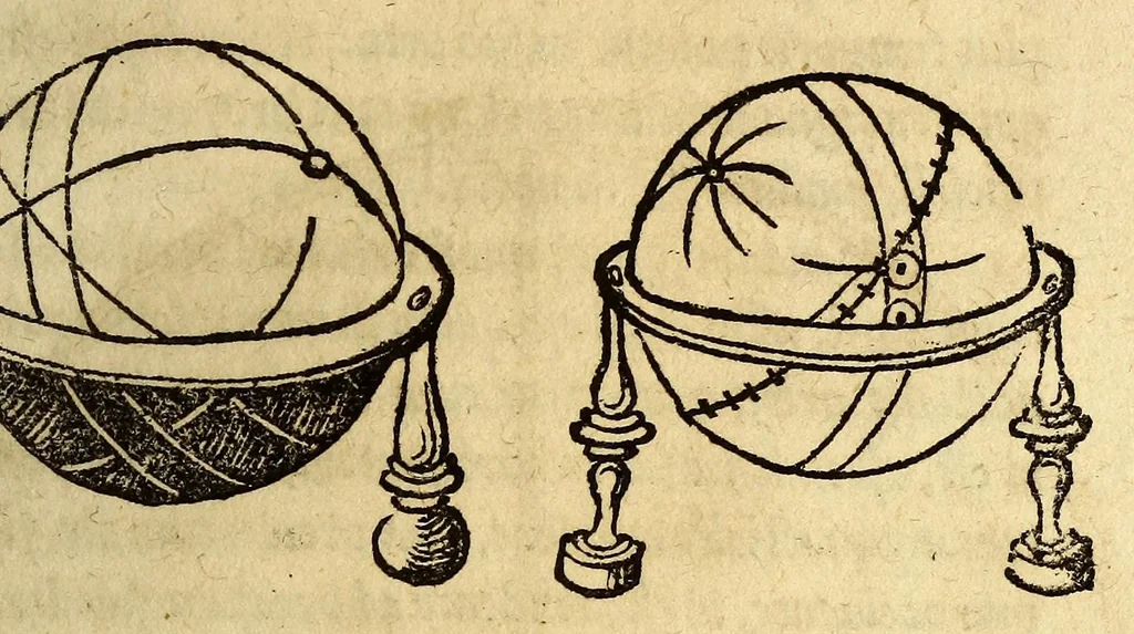 An illustration from Ioannis de Sacrobusto libellus de sphæra. : accessit eiusdem autoris computus ecclesiasticus, et alia quædam in studiosorum gratiam edita. : cum præfatione Philippi Melanthonis, 1549, leaf 65