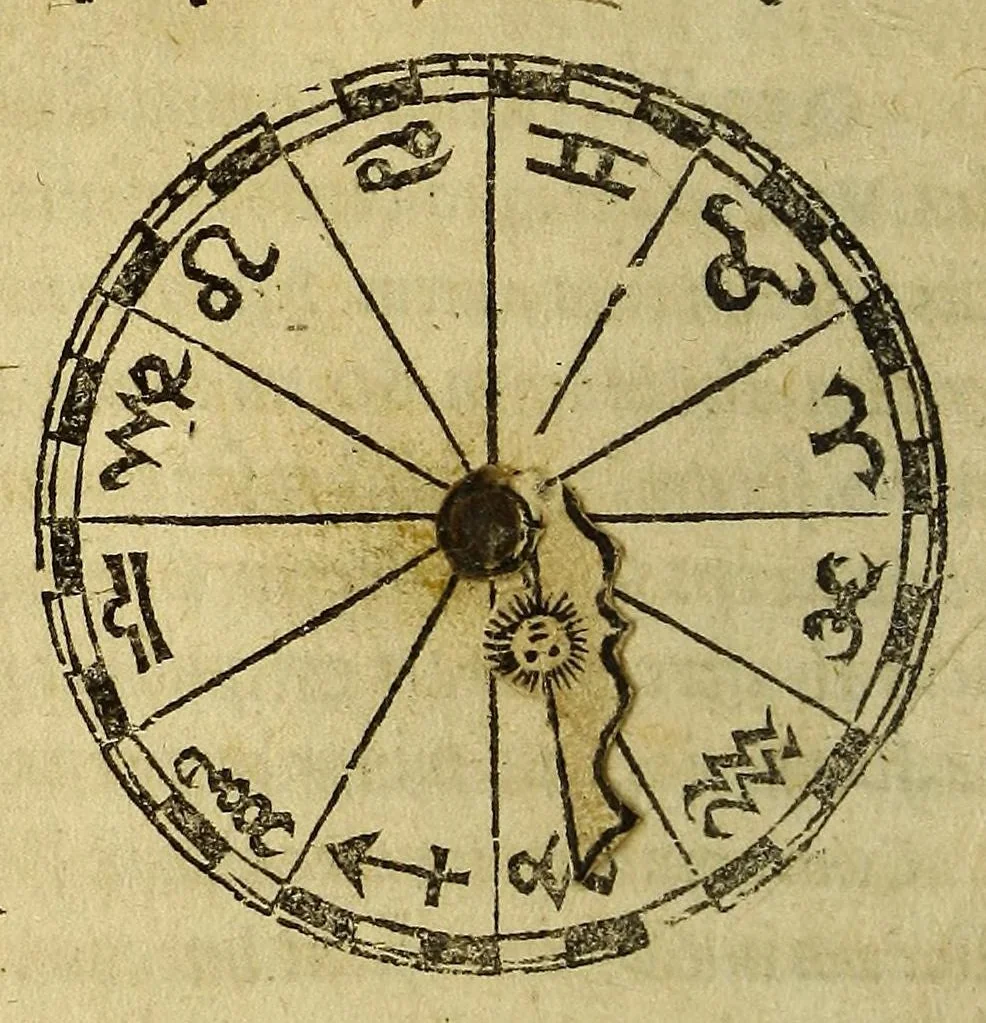 An illustration from Ioannis de Sacrobusto Libellus de sphaera. : Accessit eiusdem autoris computus ecclesiasticus, & alia quaedam in studiosorum gratiam edita., 1543, leaf 44