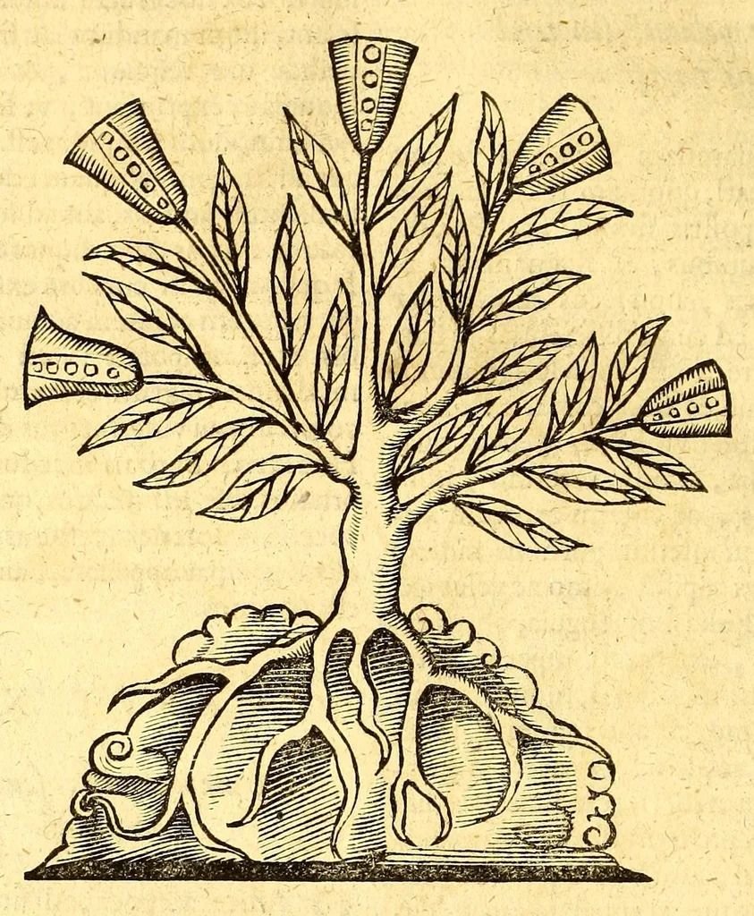 An illustration from Ioannis Eusebii Nierembergii Madritensis ex Societate Iesu ... historia naturæ, maxime peregrinæ, libris XVI. distincta. In quibus rarissima naturæ arcana, etiam astronomica, & ignota Indiarum animalia ... plantæ, metalla, lapides ... fluuioruḿque & elementorum conditiones, etiam cum proprietatibus medicinalibus, describuntur ... : Accedunt de miris & miraculosis naturis in Europâ libri duo: item de iisdem in terrâ Hebræis promissâ liber vnus, 1635, leaf 320