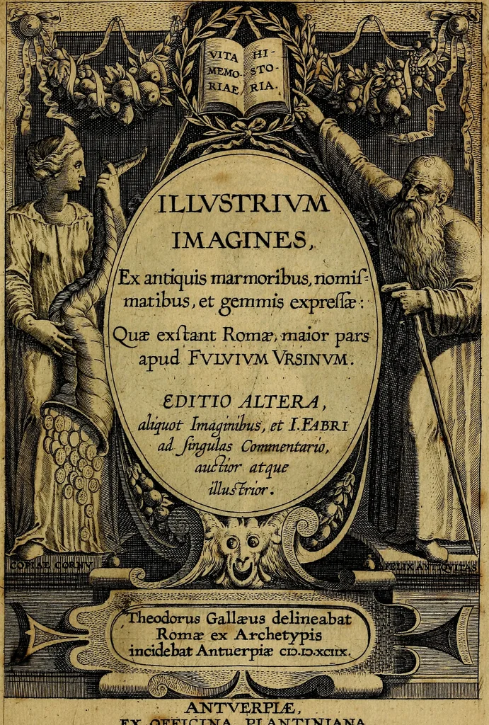 An illustration from Ioannis Fabri Bambergensis ... In imagines illvstrivm ex Fvlvii Vrsini Bibliotheca, 1606, leaf 110