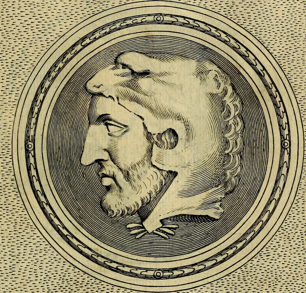 An illustration from Ioannis Fabri Bambergensis ... In imagines illvstrivm ex Fvlvii Vrsini Bibliotheca, 1606, leaf 130